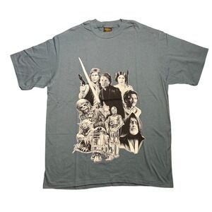 Vintage 1995 Star Wars T Shirt Changes Single Stitch XL Slate Blue USA Made